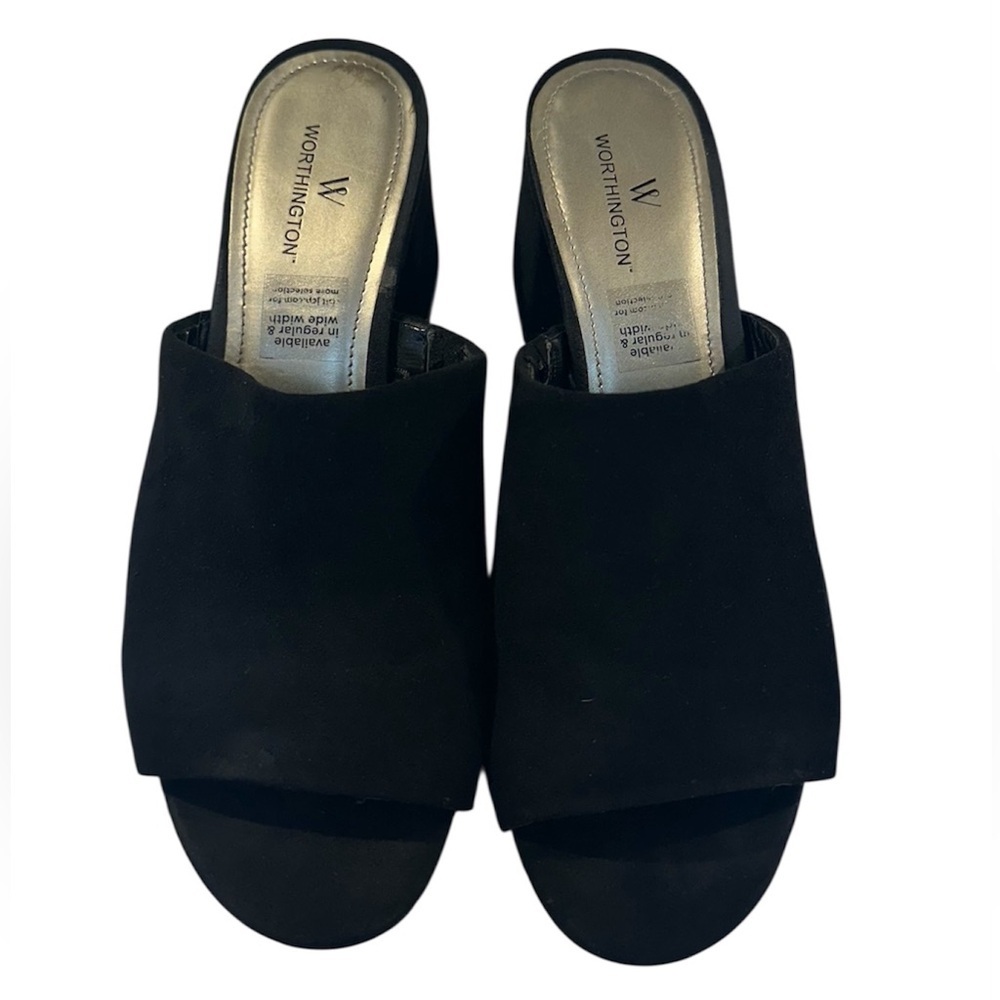 Worthington Black Mules Classic Style